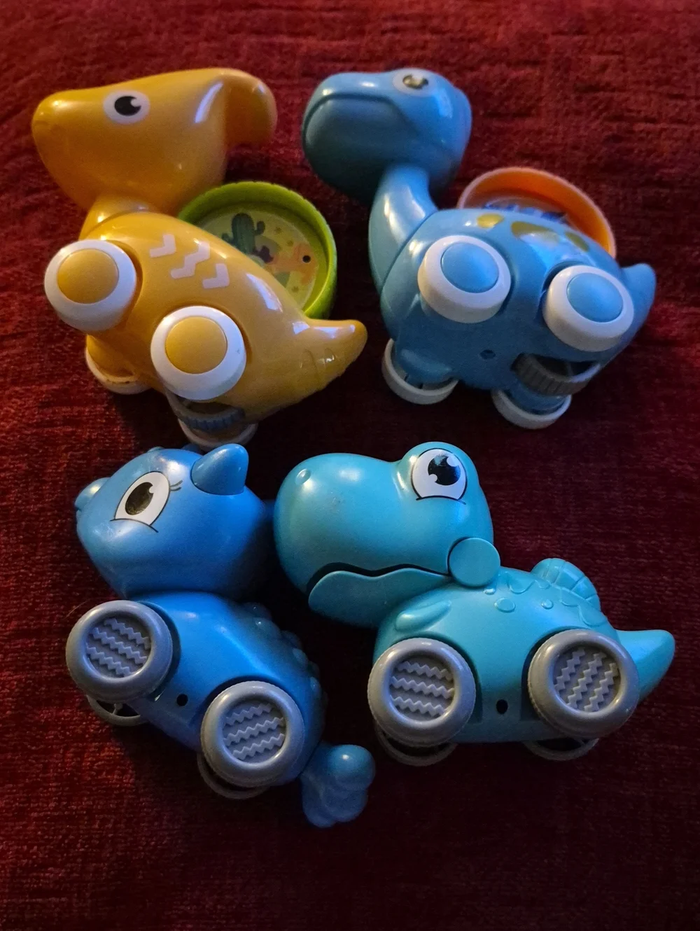 Lot Of 4 Toddler Push Dinosaurs